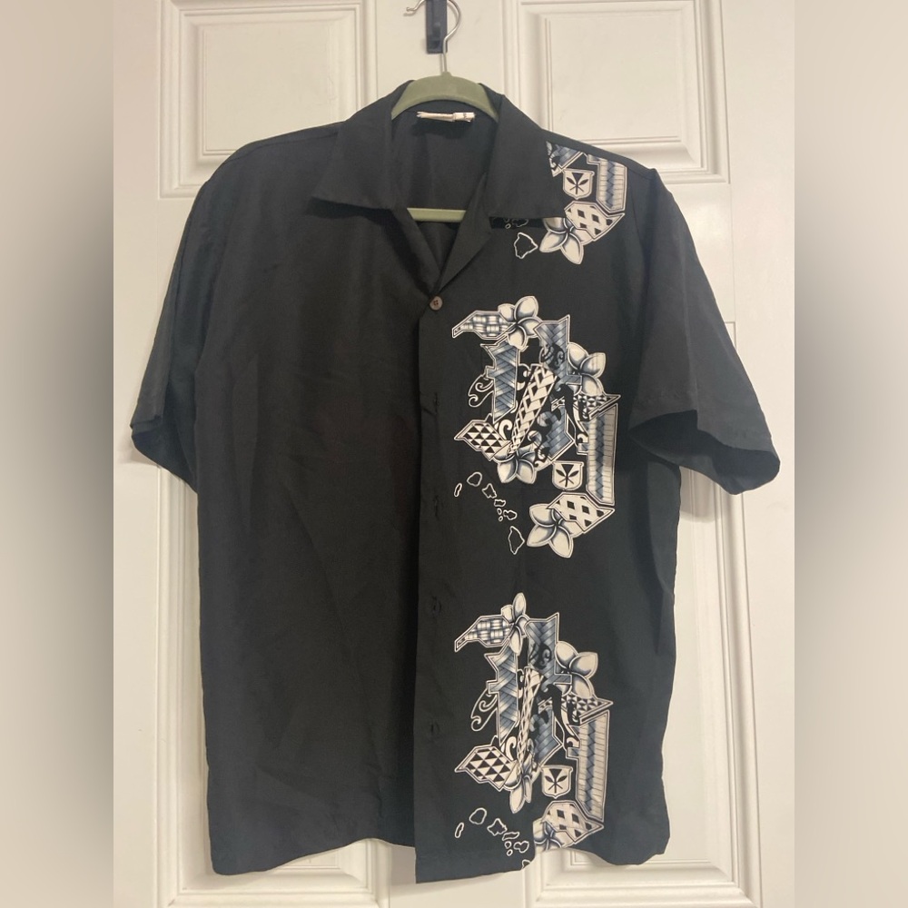 T12- MAKANI HAWAII Black Hawaiian Graphic MICROFIBER Shirt